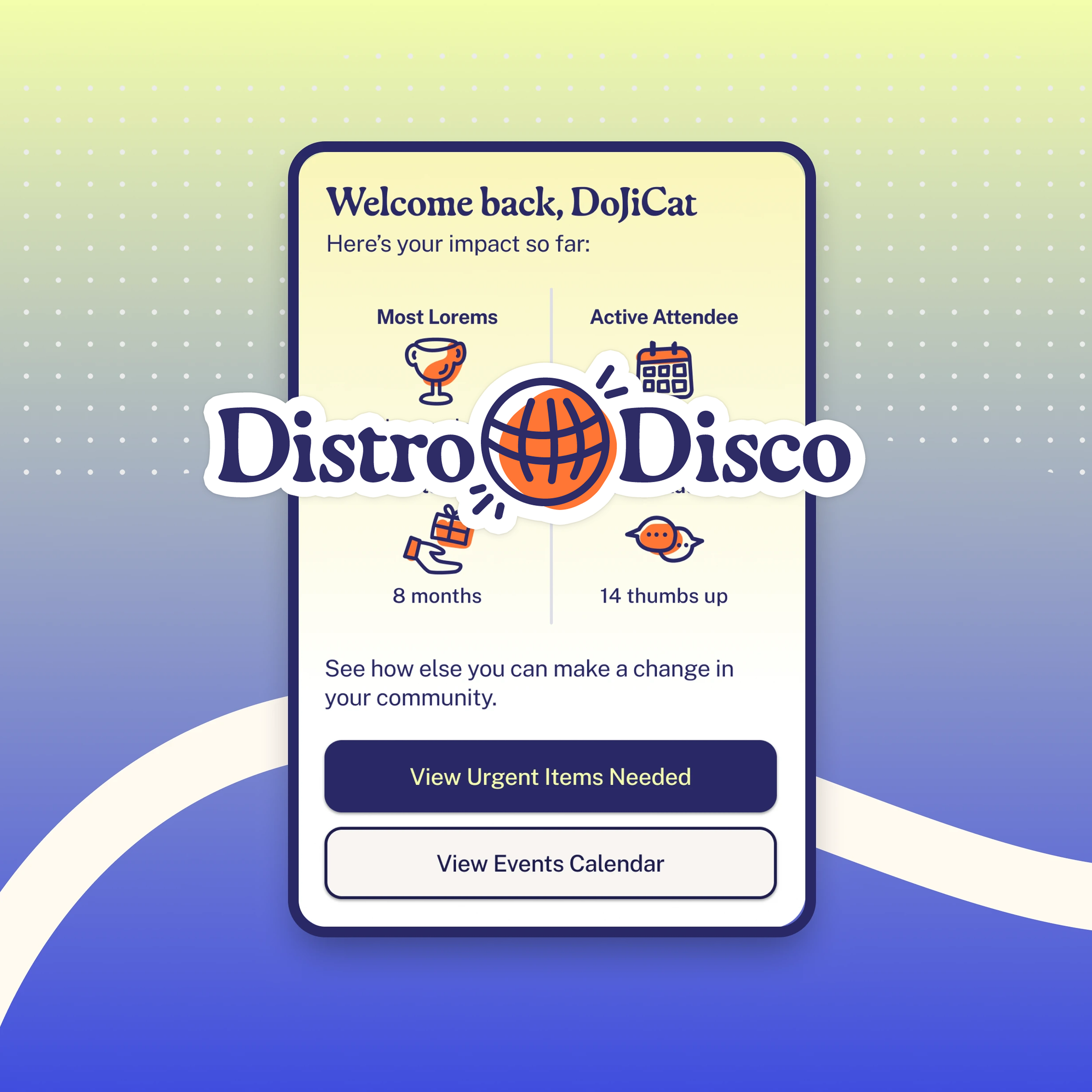 Distro Disco mobile app prototype thumbnail