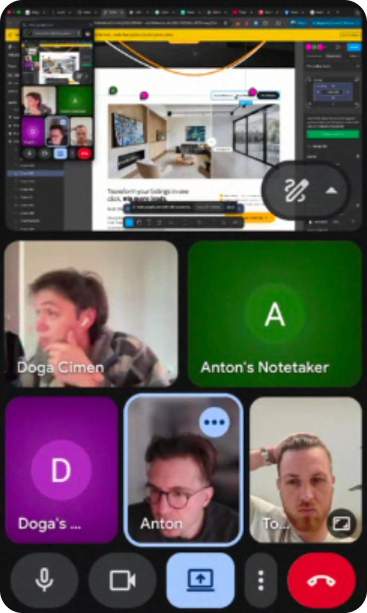UX meeting design session screenshot