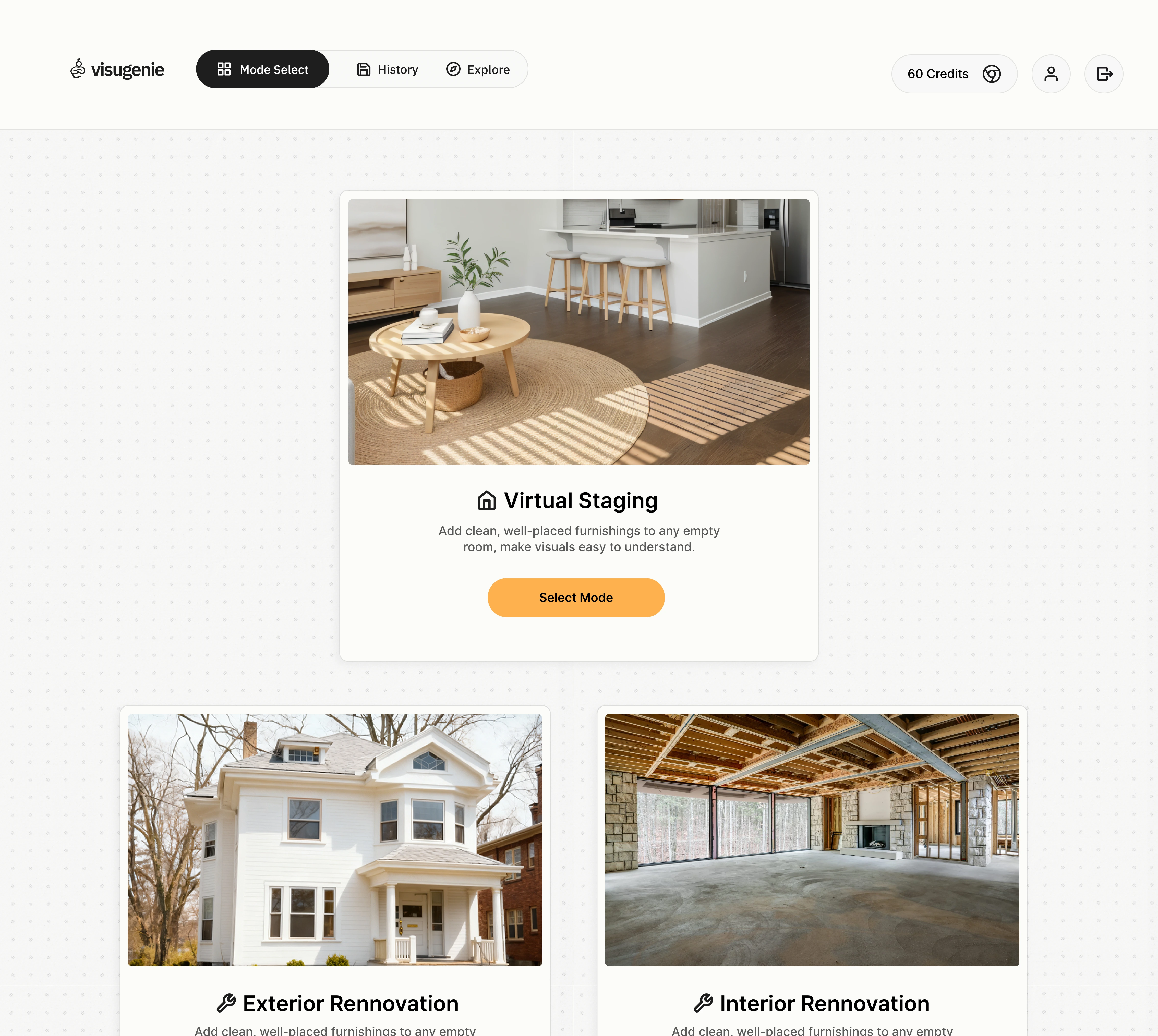 Visugenie product interface
