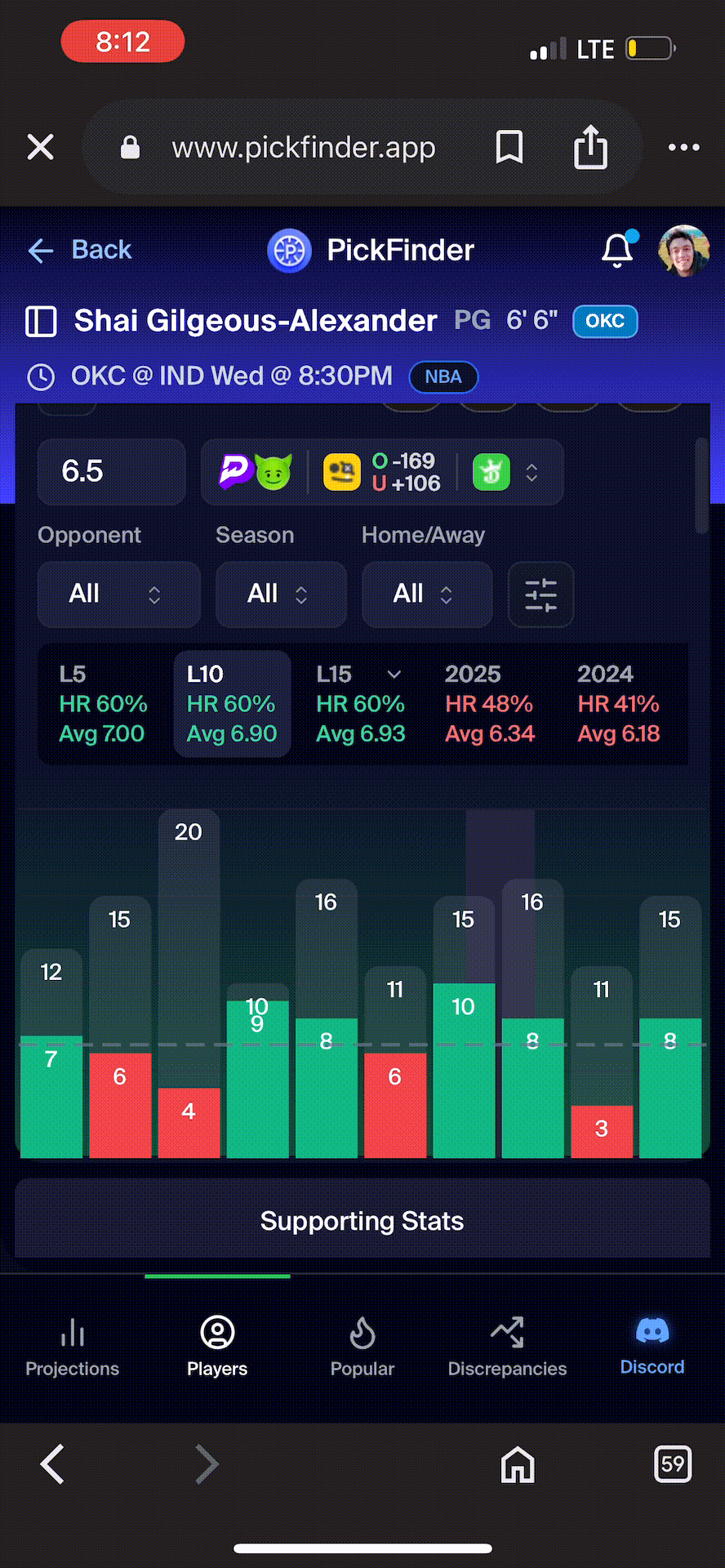Betting research app example B